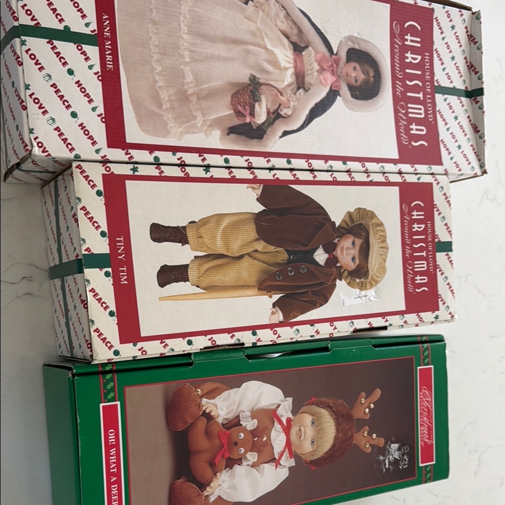 Christmas Collectible Dolls Set - Anne Marie, Tiny Tim, Oh What a Dream